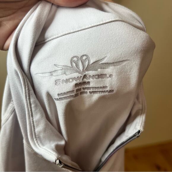 Snow Angel white rainbow quarter zipper long sleeve pullover sweater MEDIUM - Picture 7 of 9